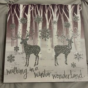 Silver Glitter Reindeer Gift Box!!